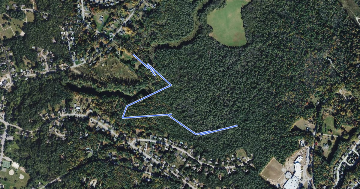 Маршрут Red Trail (south) на спутниковом снимке