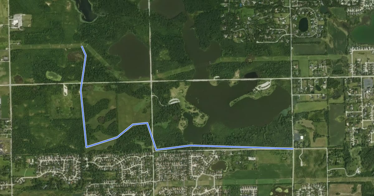 Маршрут Red Unpaved Trail на спутниковом снимке