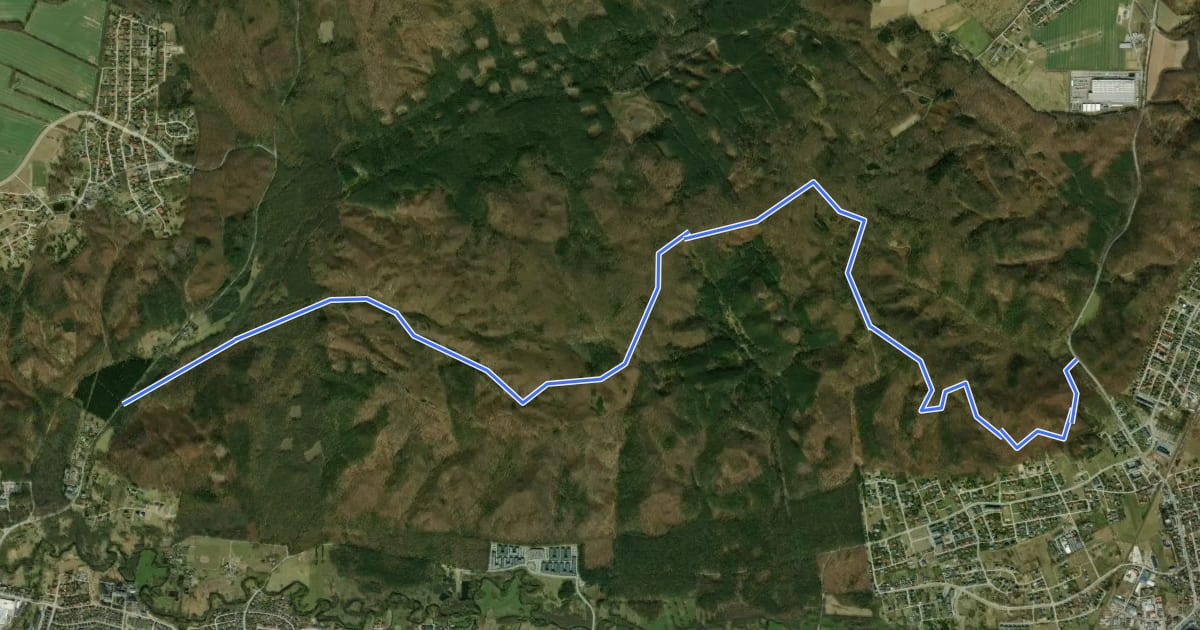 Маршрут Reda-Wejherowo MTB climb на спутниковом снимке