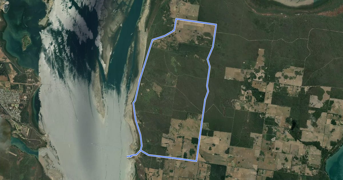 Маршрут Redbill Road, Clump Lagoon Ride на спутниковом снимке