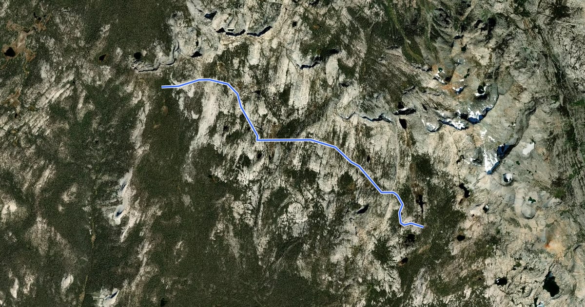 Маршрут Reddy's Hole Trail на спутниковом снимке