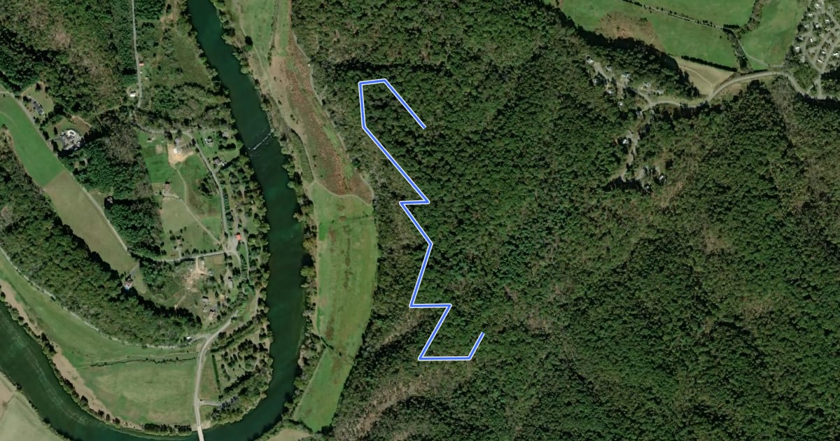 Маршрут Redtail Ridge Trail на спутниковом снимке