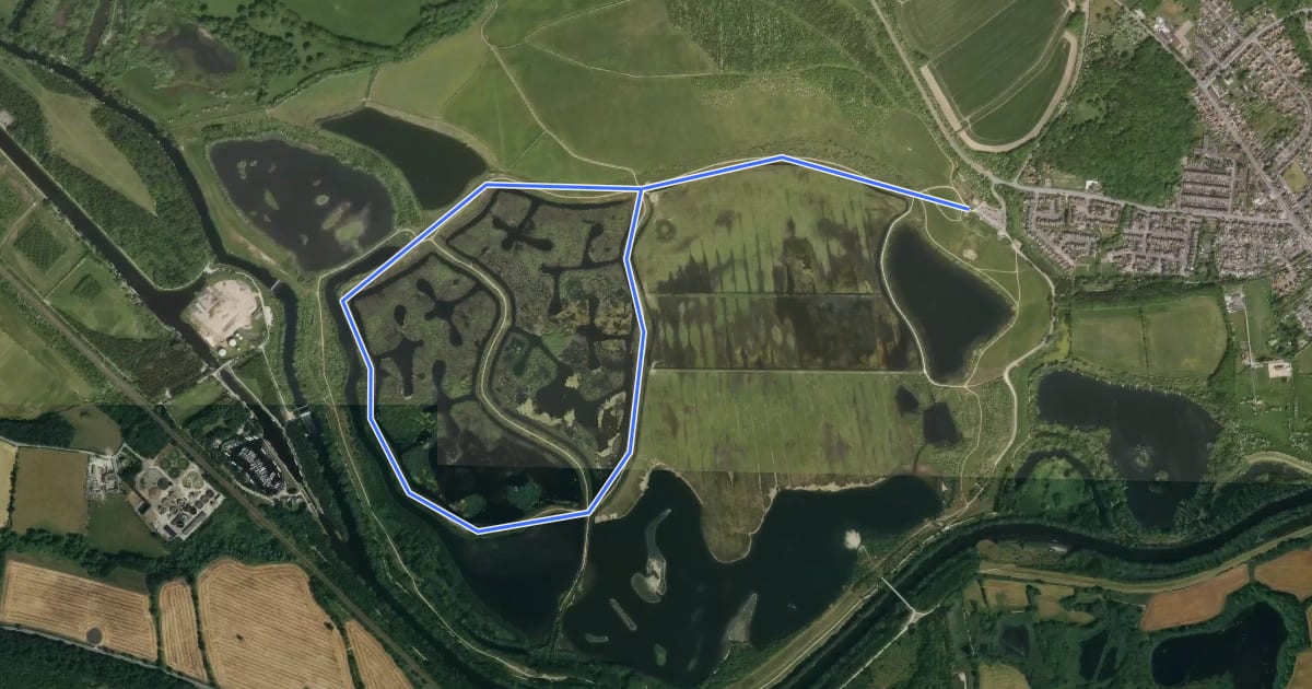 Маршрут Reedbed Ramble на спутниковом снимке