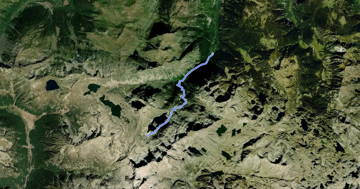 Маршрут Refuge de Restanca et lac de Mar на спутниковом снимке