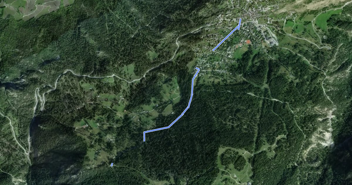 Маршрут refuge du Bisse-Vercorin на спутниковом снимке