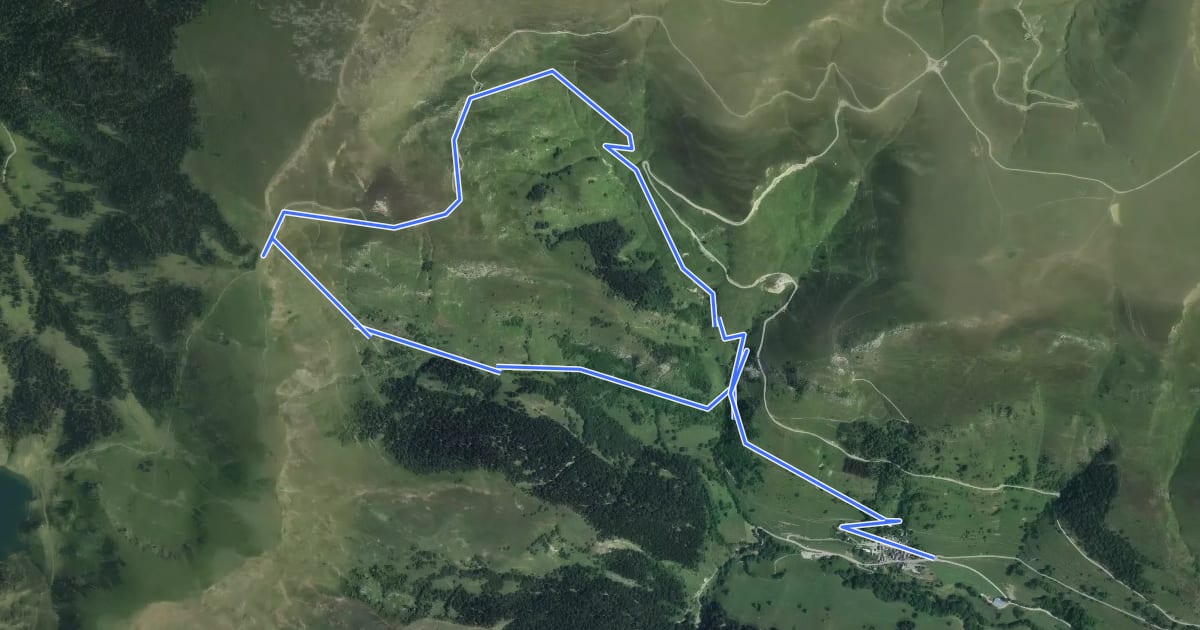 Маршрут Refuge du Mont Né на спутниковом снимке