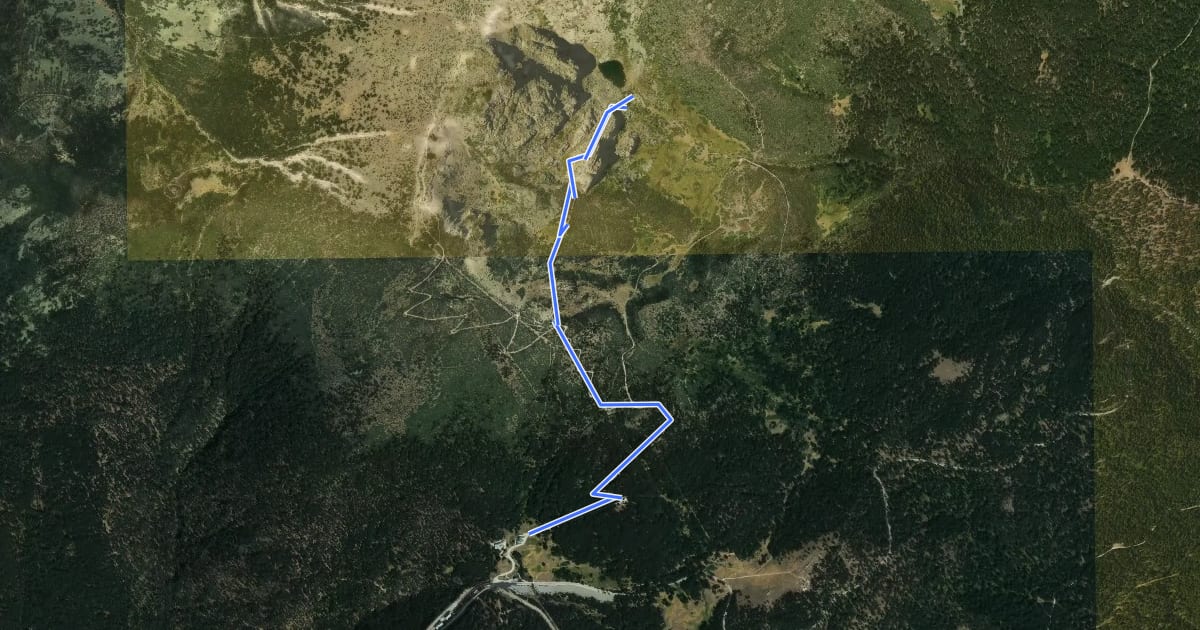 Маршрут Refugio de Zabala на спутниковом снимке