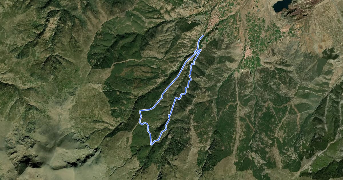 Маршрут Refugio Postero Alto на спутниковом снимке