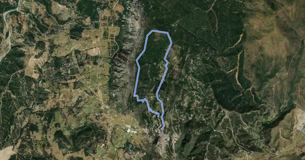 Маршрут Refugio Sierra Crestellina на спутниковом снимке