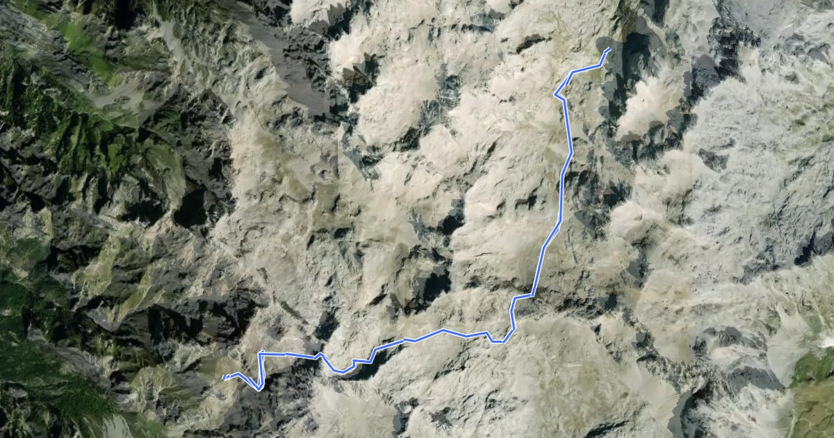 Маршрут Refugio Vega de Urriellu - Refugio Collado Hermoso на спутниковом снимке