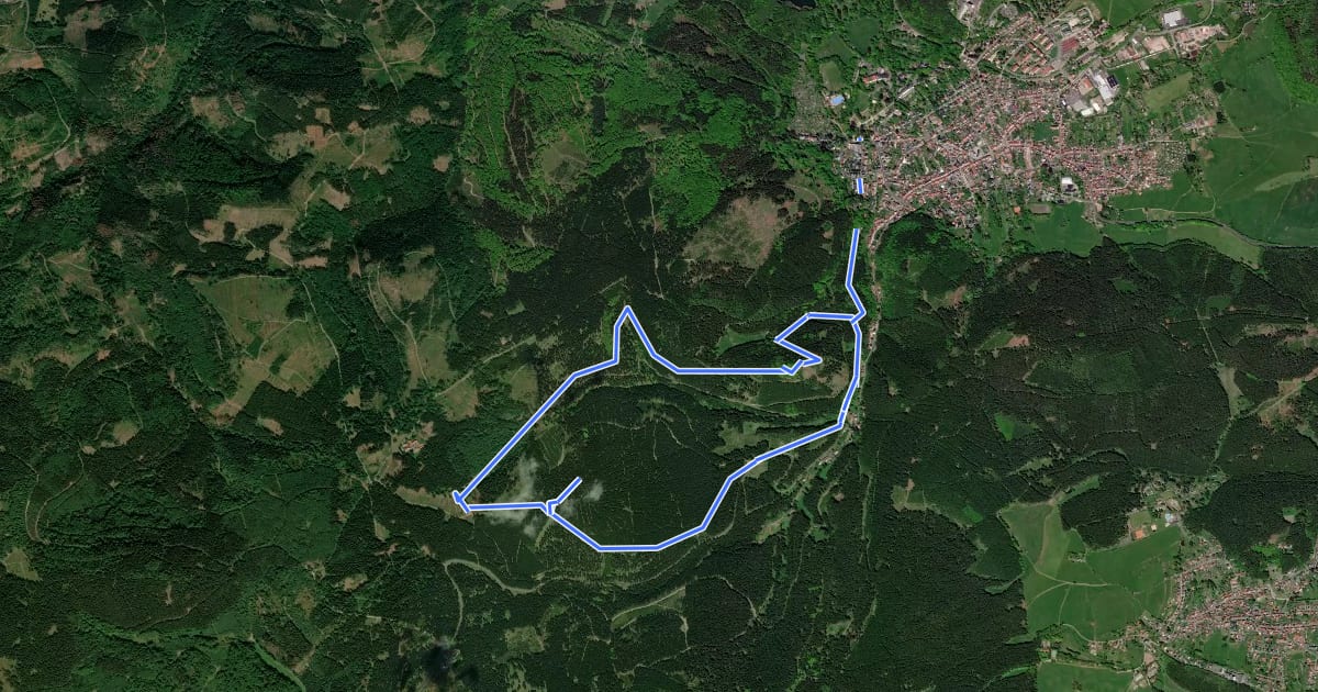 Маршрут Regenbergring на спутниковом снимке