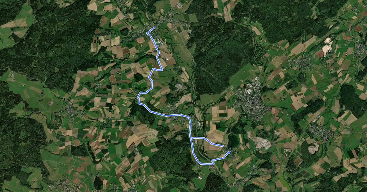 Маршрут Regio Rad Route на спутниковом снимке