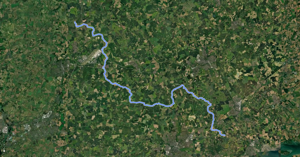 Маршрут Regional Route 50 на спутниковом снимке