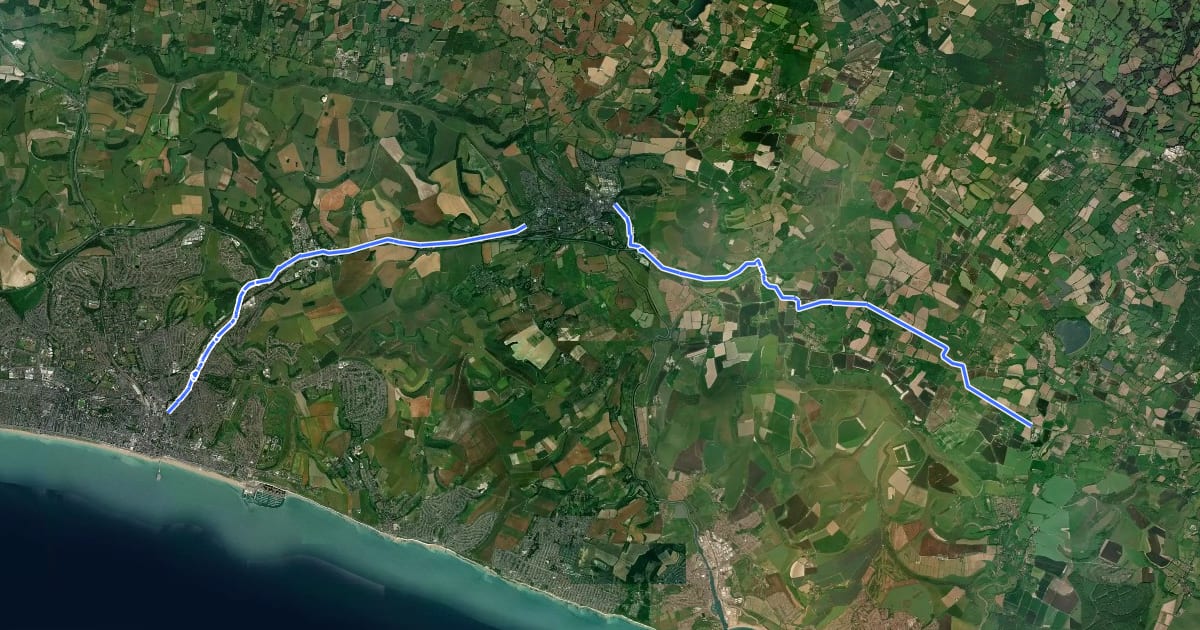 Маршрут Regional Route 90 на спутниковом снимке