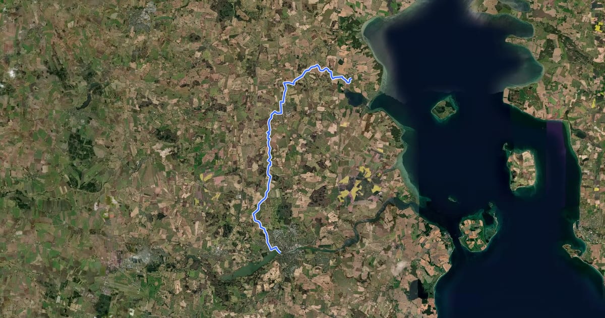 Маршрут Regional rute 10 на спутниковом снимке