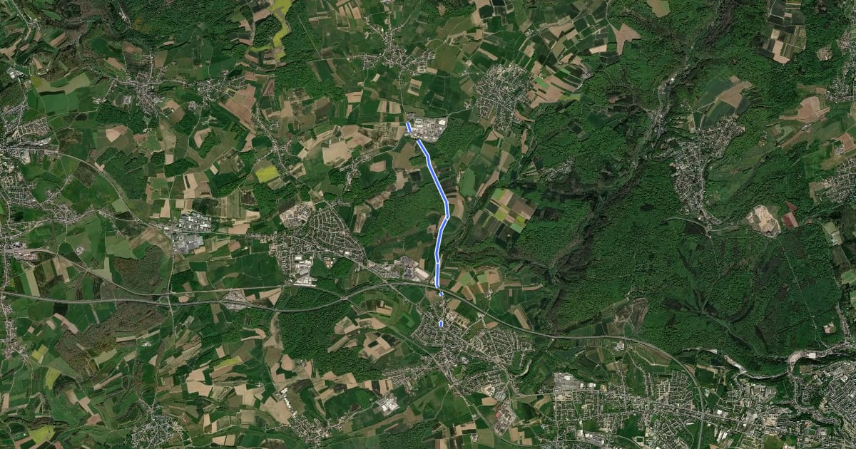 Маршрут Regionaler Radweg Kehlen Z.A. - Mamer на спутниковом снимке