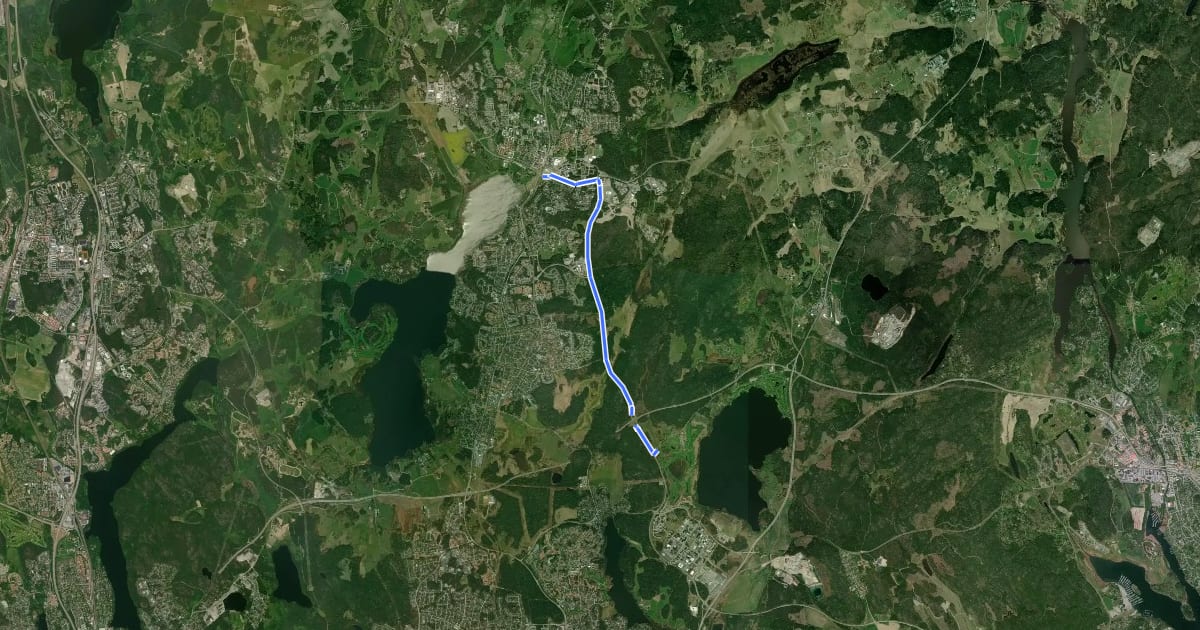 Маршрут Regionalt cykelnät Stockholm (Arningestråket planerat) на спутниковом снимке