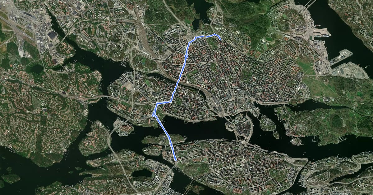 Маршрут Regionalt cykelnät Stockholm (Norra Tvärstråket) на спутниковом снимке