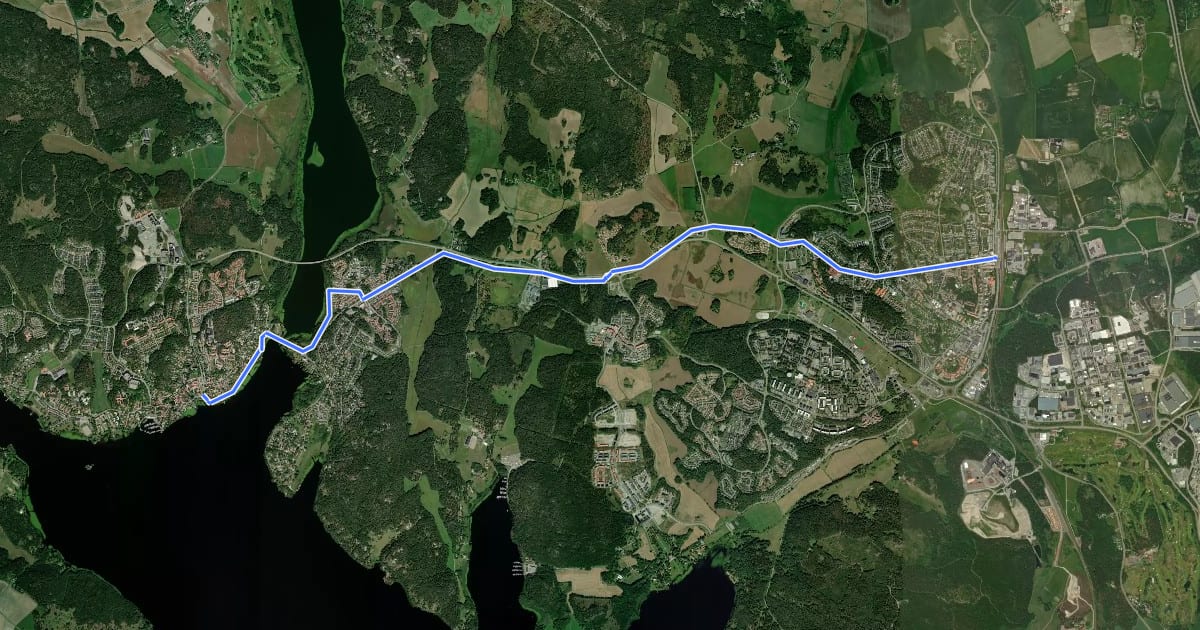 Маршрут Regionalt cykelnät Stockholm (Sigtunastråket) на спутниковом снимке