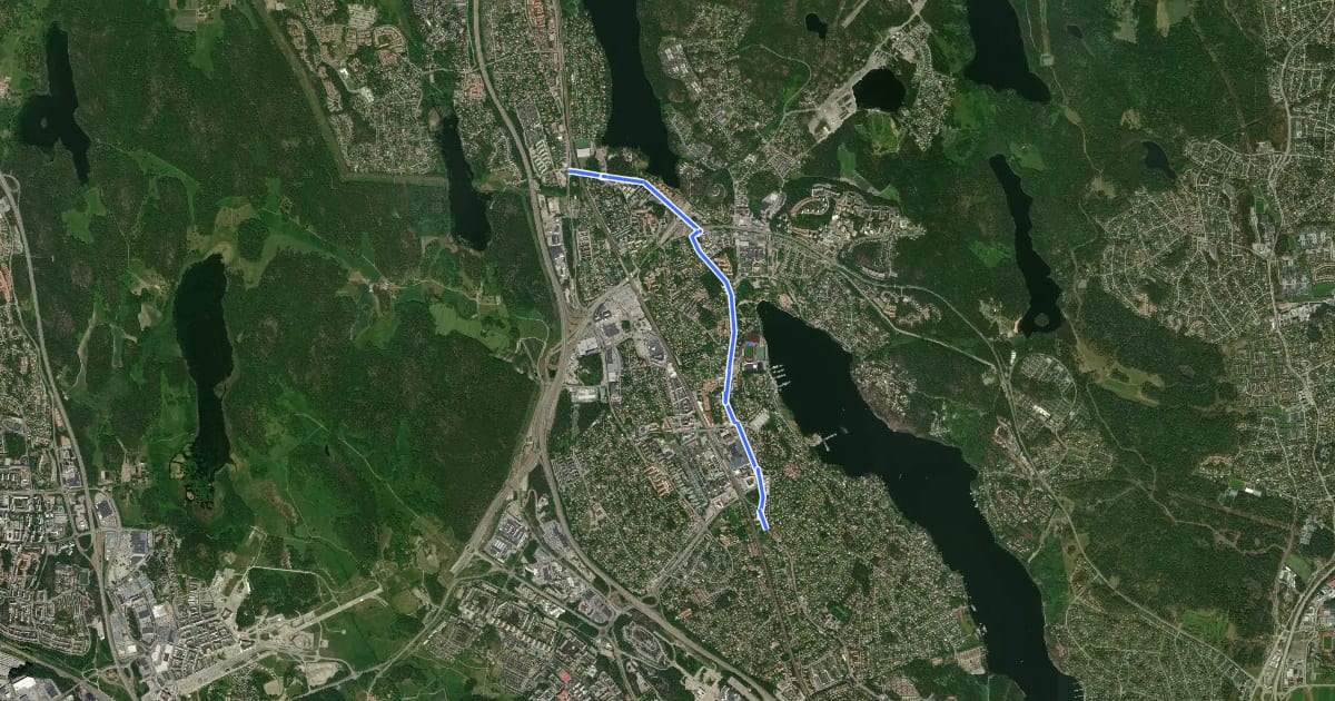 Маршрут Regionalt cykelnät Stockholm (Sollentunastråket) на спутниковом снимке