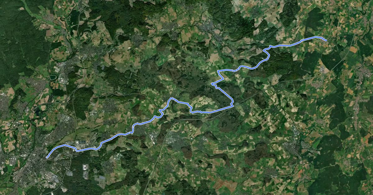 Маршрут Regionalweg 3 Gießen-Bersrod на спутниковом снимке