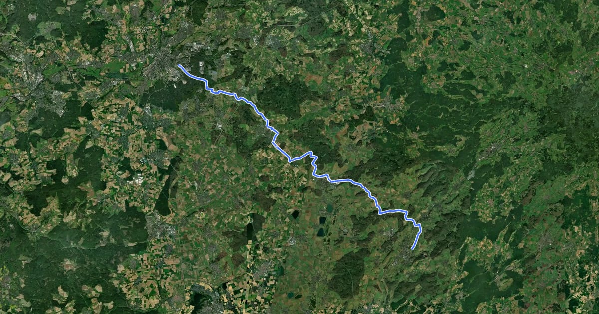 Маршрут Regionalweg 5 Gießen - Hungen на спутниковом снимке