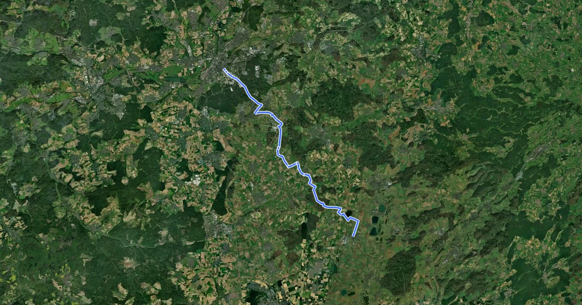Маршрут Regionalweg 6 Gießen-Bellersheim на спутниковом снимке
