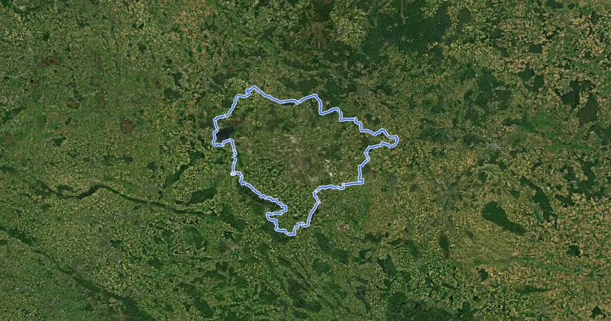 Маршрут Regionsring на спутниковом снимке