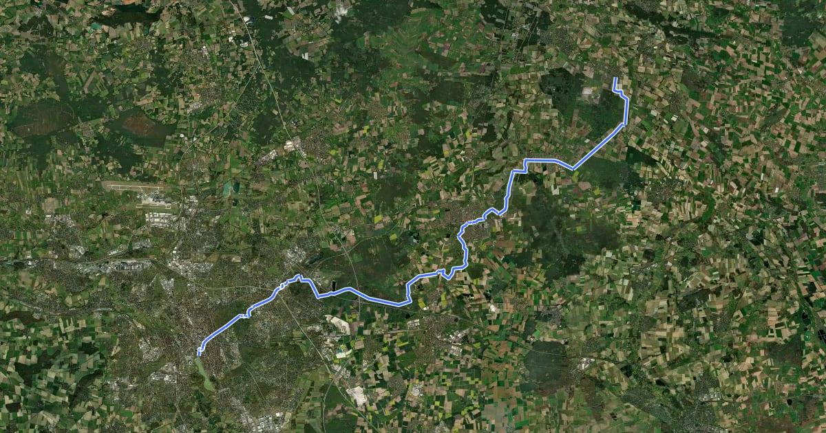 Маршрут Regionsroute 11 на спутниковом снимке
