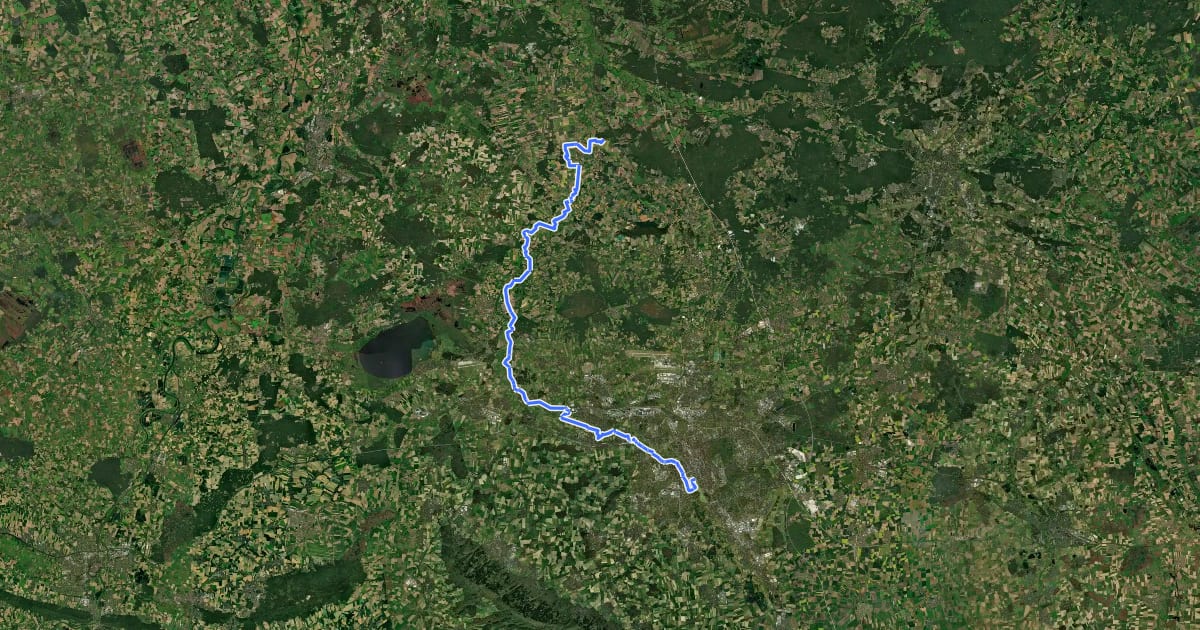 Маршрут Regionsroute 7 на спутниковом снимке