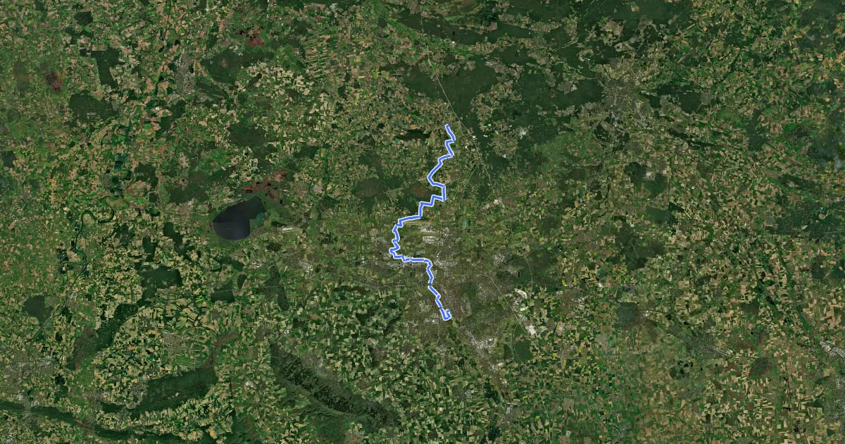 Маршрут Regionsroute 8 на спутниковом снимке