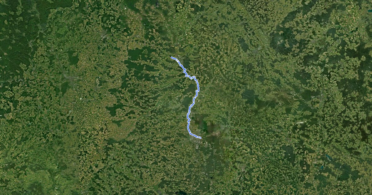 Маршрут RegnitzRadweg Talroute на спутниковом снимке