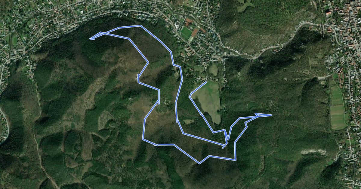 Маршрут Rehberger / Lang Runde (Mödling) на спутниковом снимке