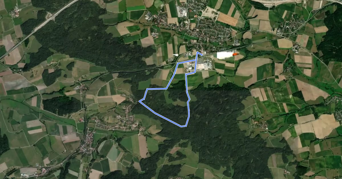 Маршрут Rehweg Schnelldorf на спутниковом снимке