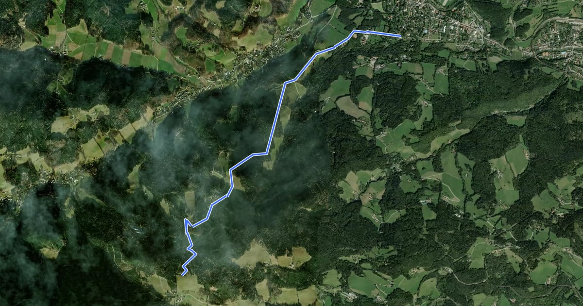 Маршрут Reichenau - Langen Rain - Hoffstatt - Speckbacherhütte на спутниковом снимке
