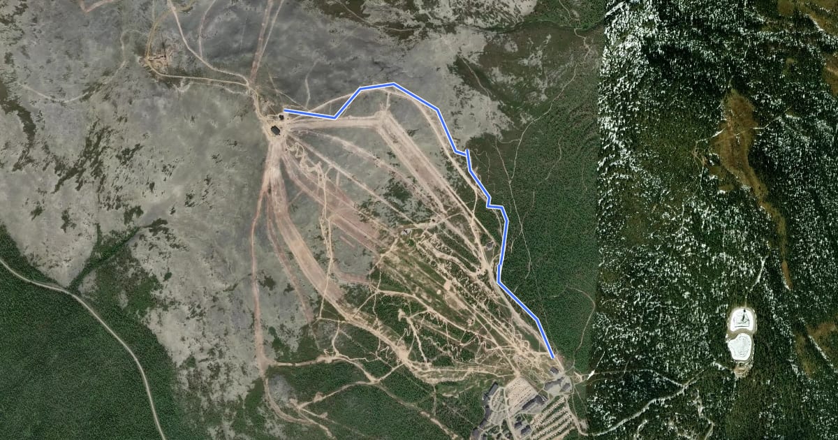 Маршрут Reindeer Rally DH на спутниковом снимке