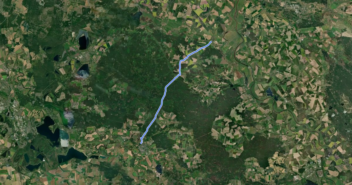 Маршрут Reinharzer Weg на спутниковом снимке
