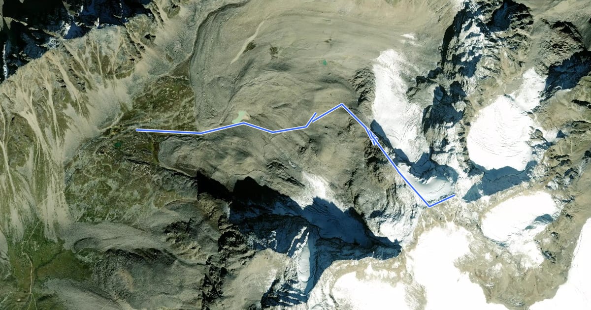 Маршрут Reinstadlerroute на спутниковом снимке