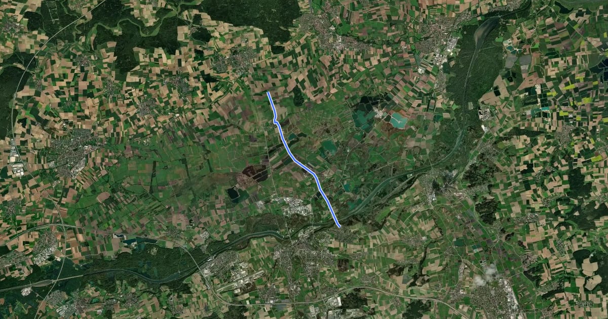 Маршрут Reisensburg - Niederstotzingen на спутниковом снимке