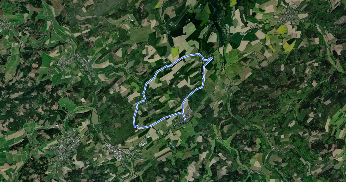 Маршрут Reiste Rundwanderweg Re1 на спутниковом снимке