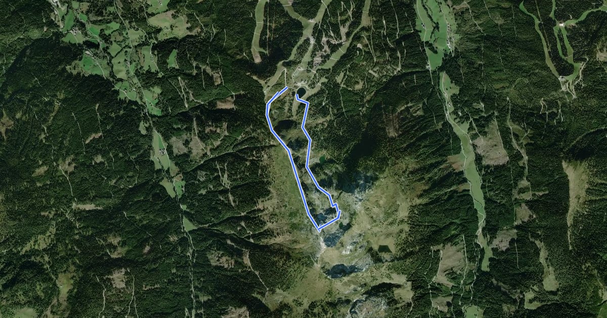 Маршрут Reiteralm Rundwanderweg на спутниковом снимке