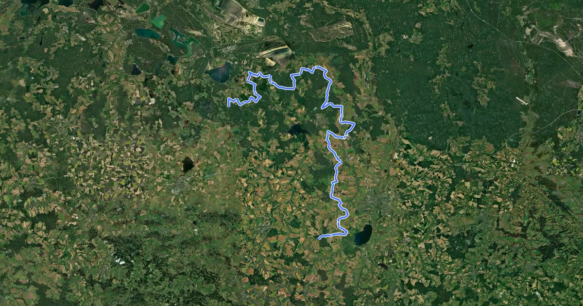 Маршрут Reitroute F на спутниковом снимке