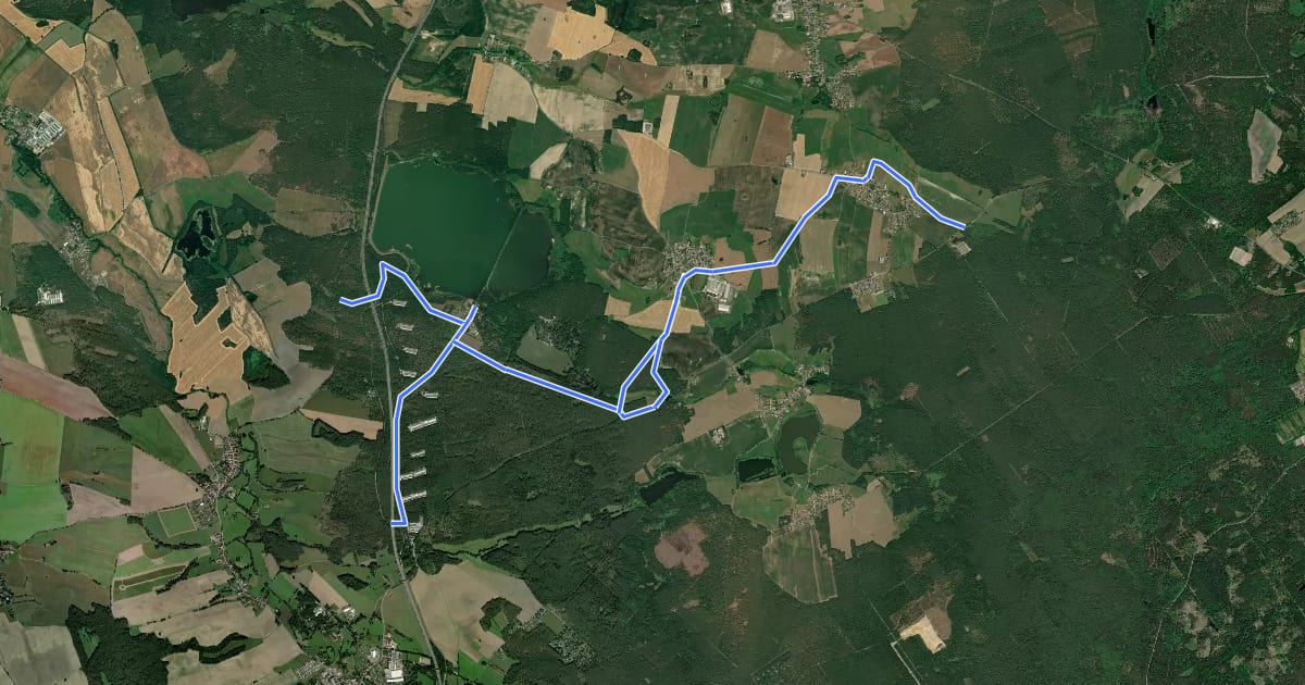Маршрут Reitroute F на спутниковом снимке