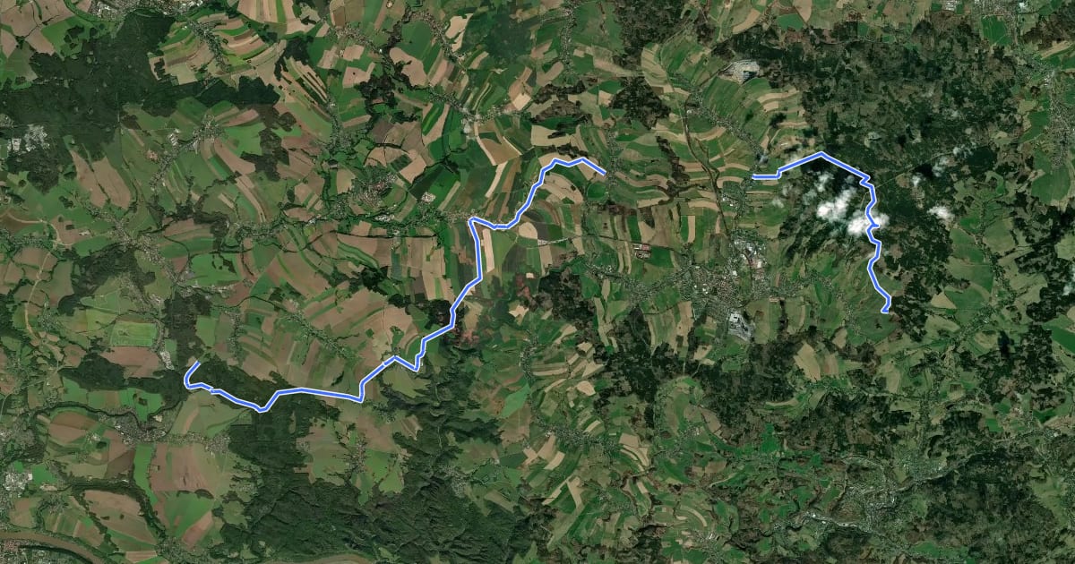 Маршрут Reitroute F Berthelsdorf - Hohwald - Tschechien на спутниковом снимке