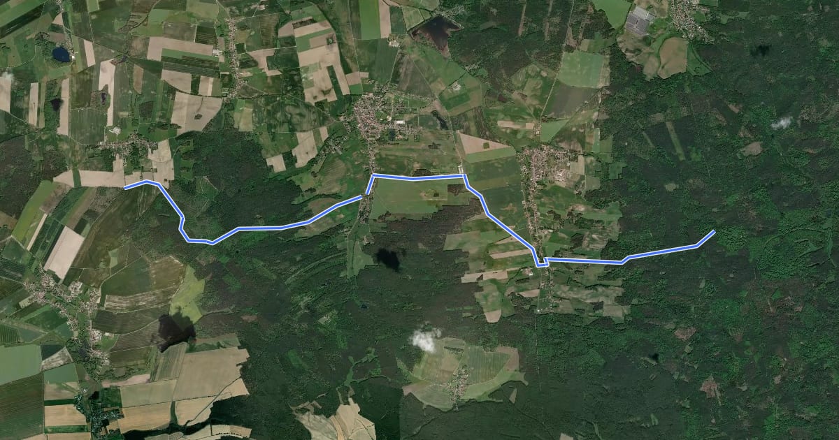 Маршрут Reitroute F DH-Sitzenroda-Schildau-Kobershain на спутниковом снимке