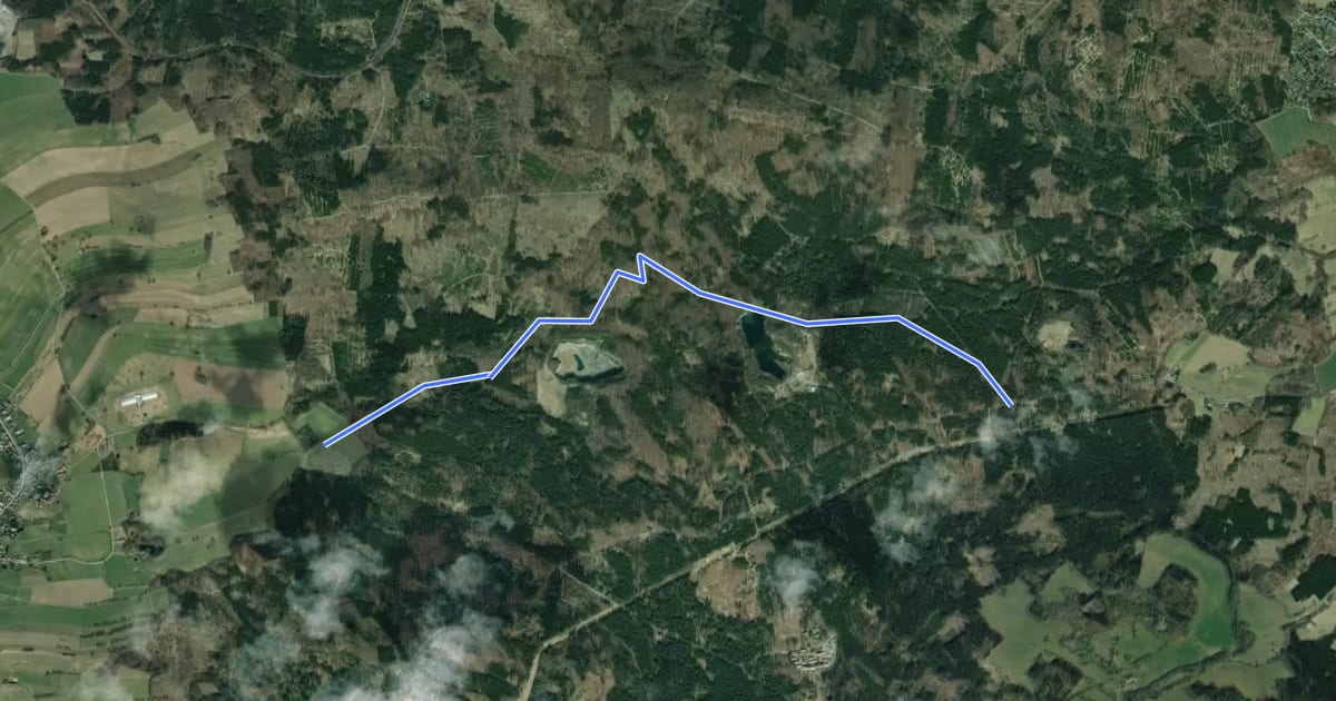 Маршрут Reitroute F durch den Hohwald на спутниковом снимке