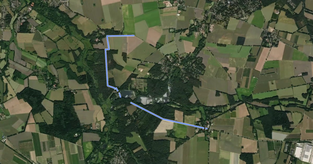 Маршрут Reitroute P10 Oldendorf-Appel на спутниковом снимке
