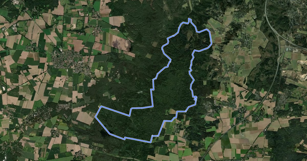Маршрут Reitroute P4 Diebeskuhlen на спутниковом снимке