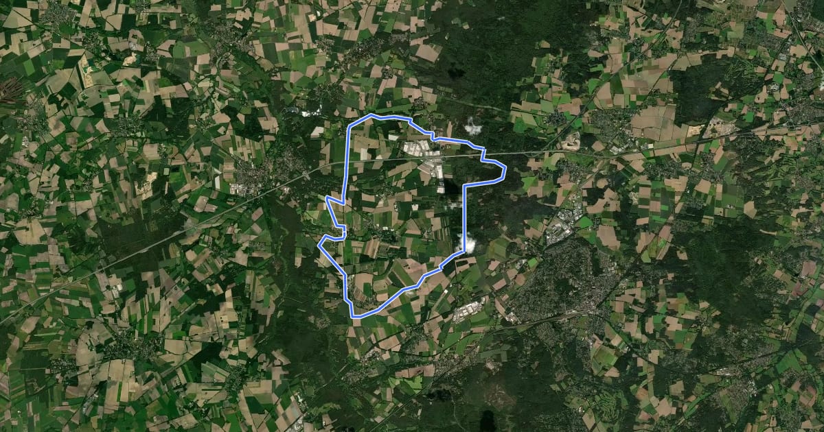 Маршрут Reitroute P7 Wenzendorf на спутниковом снимке