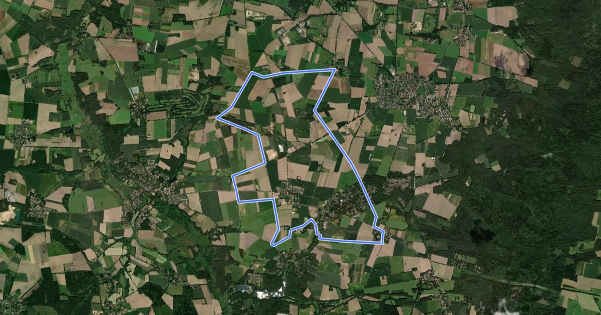 Маршрут Reitroute P8 Schlüsselberg на спутниковом снимке